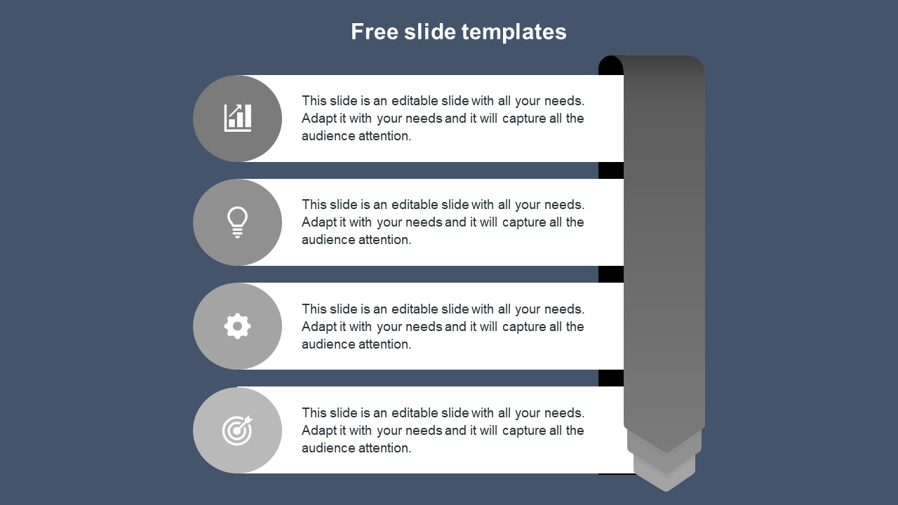 Free - Free Slide Templates Design With Dark Background